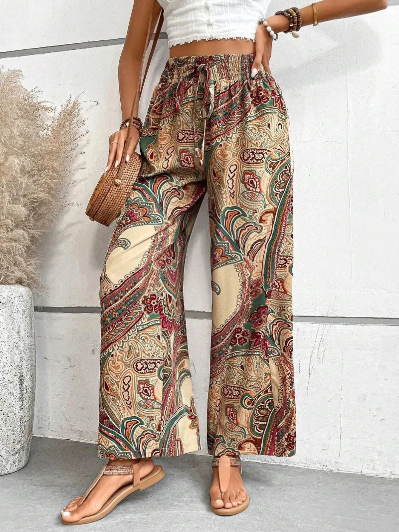 Summer Wide Leg Pants for Women Straight Trouser New Ladies Fashion