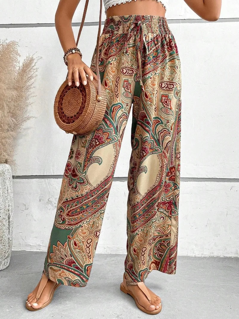 Summer Wide Leg Pants for Women Straight Trouser New Ladies Fashion