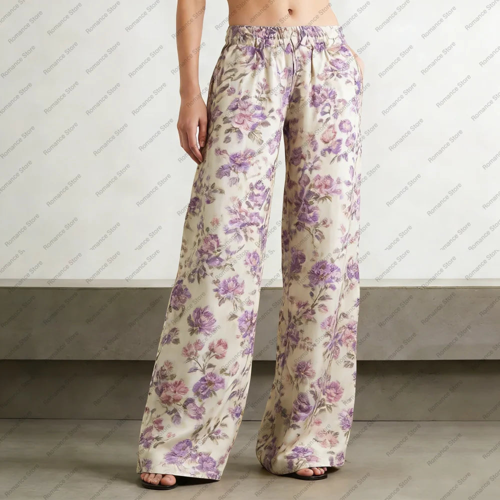 Women's Pants Spring Summer Autumn Milk Silk Pajama Pants Korean-Style Walking Pants Sleeping Pants For Women Casual Trousers