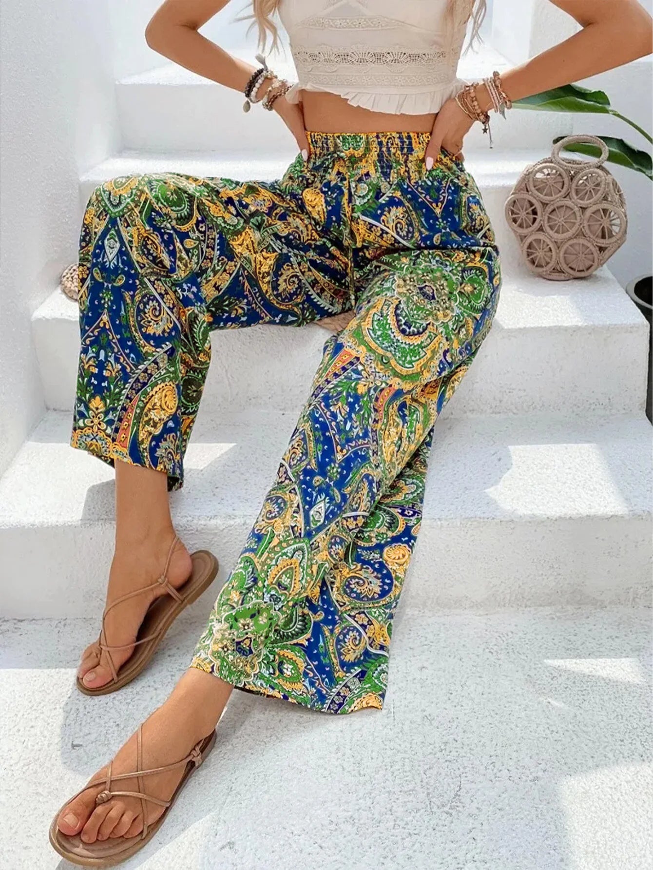 Summer Wide Leg Pants for Women Straight Trouser New Ladies Fashion