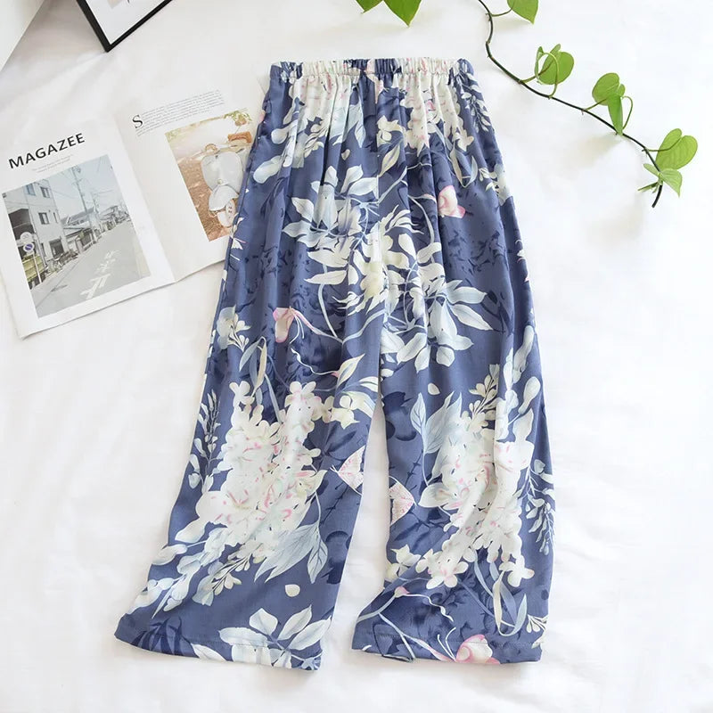 New women's thin loose wide leg pants loungewear streetwear