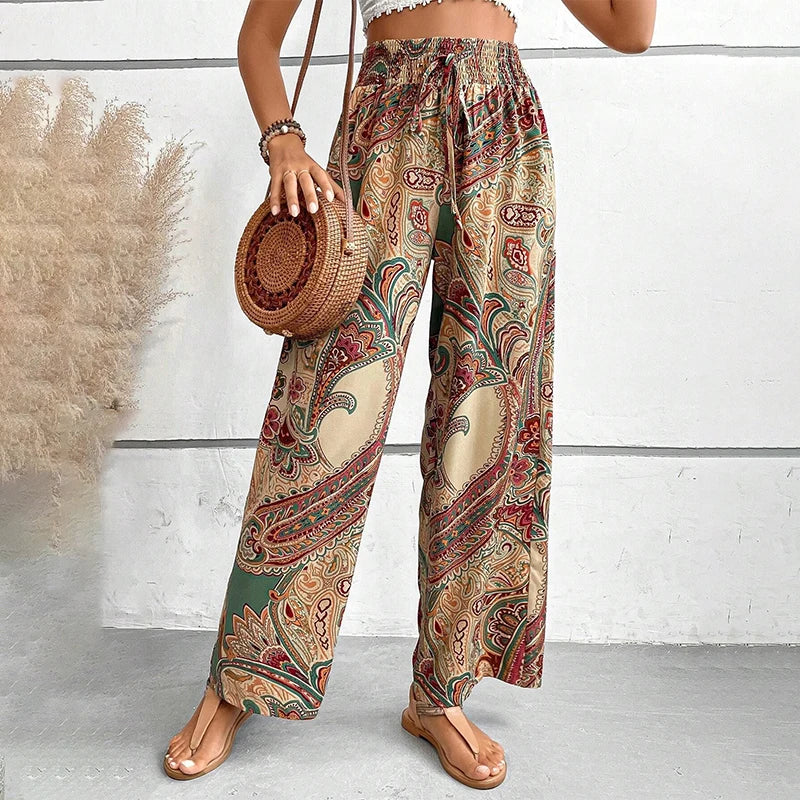 Summer Wide Leg Pants for Women Straight Trouser New Ladies Fashion