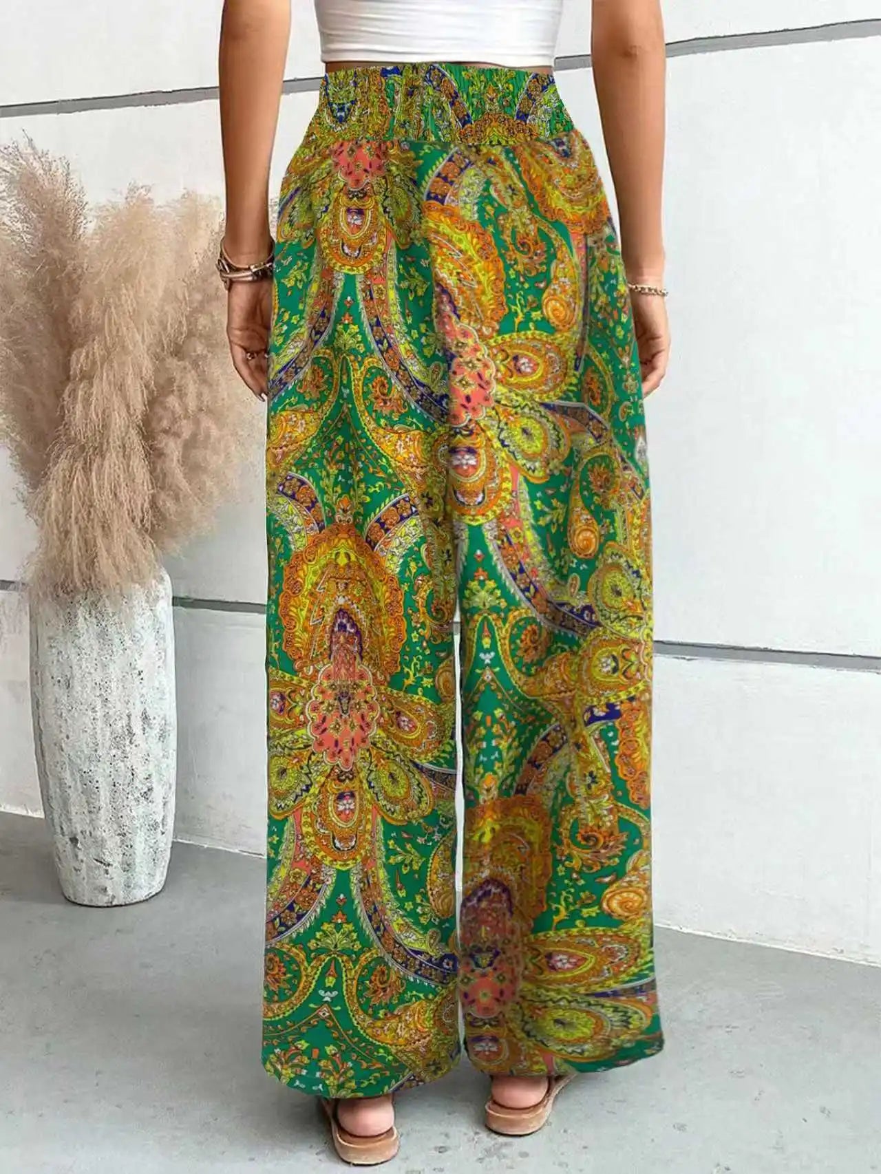Summer Wide Leg Pants for Women Straight Trouser New Ladies Fashion