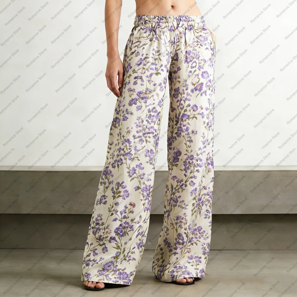 Women's Pants Spring Summer Autumn Milk Silk Pajama Pants Korean-Style Walking Pants Sleeping Pants For Women Casual Trousers