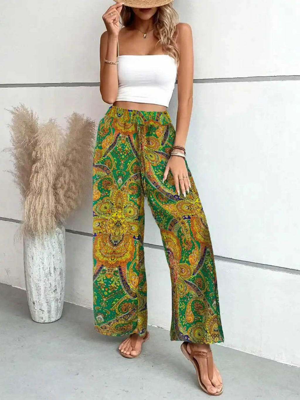Summer Wide Leg Pants for Women Straight Trouser New Ladies Fashion