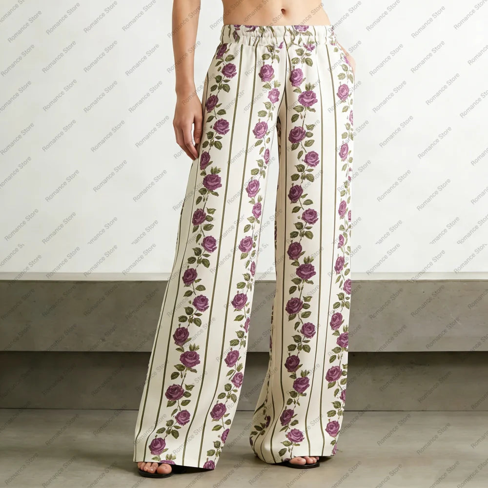 Women's Pants Spring Summer Autumn Milk Silk Pajama Pants Korean-Style Walking Pants Sleeping Pants For Women Casual Trousers