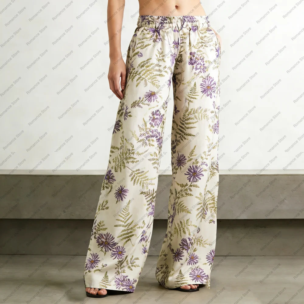 Women's Pants Spring Summer Autumn Milk Silk Pajama Pants Korean-Style Walking Pants Sleeping Pants For Women Casual Trousers
