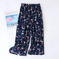 Summer new women's 100% viscose pajama pants cropped pants thin loose wide leg pants home pants pajama plus size cute shorts