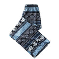Colorful Thai Elephant Printed Pants Comfy Casual Wide Leg Pants for Women with Strap High Waist Women's Harem Pants Yoga