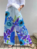 Women's Loose-Fit Casual Streetwear Wide-Leg Pants With 3D Floral Print Stylish And Versatile Everyday Casual Pants